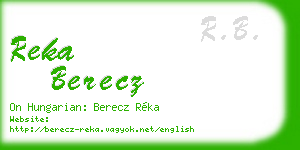 reka berecz business card